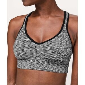 Lululemon Speed Up Bra Spaced‎ Out Space Dye Black WHT | SIZE 4
